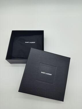 SAINT LAURENT Presentation Box & Logo Dust Bag Authentic Packaging Set EUC